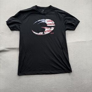 GASP Shirt Mens XL Black USA Flag Logo Graphic Tee Tagless Patriotic Gym Workout